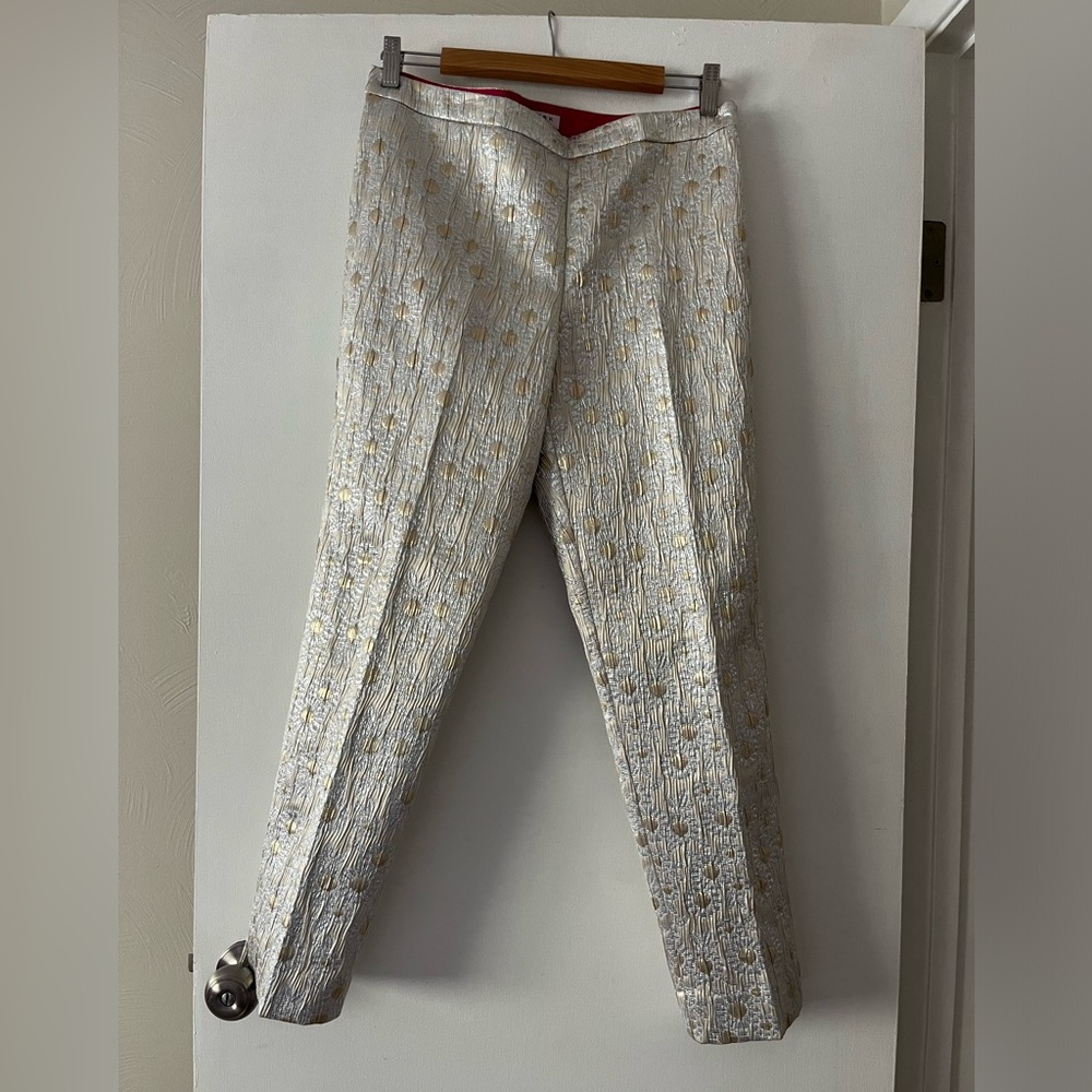 Metallic gold and silver Trina Turk pants sz 6